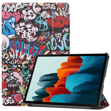 Samsung Galaxy Tab S7 T870    Designer Tri-Fold Case      Graffiti
