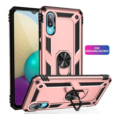 Samsung Galaxy A02      Military Armour Case    RoseGold