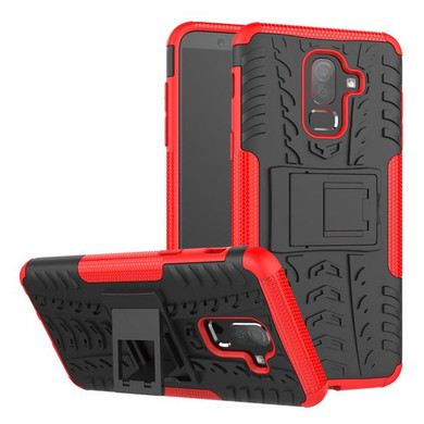 Samsung Galaxy J8 2018      Heavy Duty Case    Red