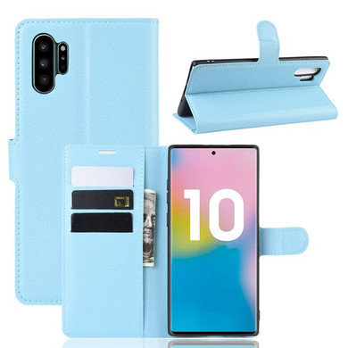 Galaxy Note 10 Plus      Pu Wallet Case    [Lightblue]