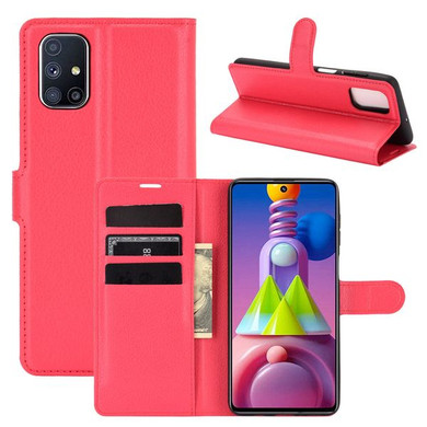 Galaxy M51      Pu Wallet Case    [Red]