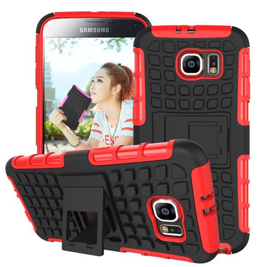 Samsung Galaxy S6      Heavy Duty Case    Red