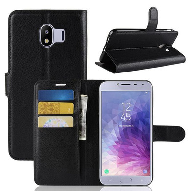 Galaxy J4      Pu Wallet Case    [Black]