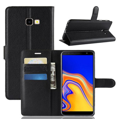Galaxy J4Plus/J4+      Pu Wallet Case    [Black]