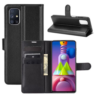 Galaxy M51      Pu Wallet Case    [Black]