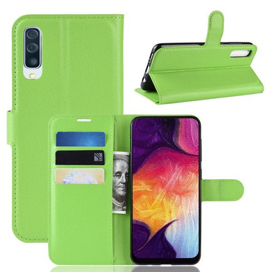 Galaxy A50      Pu Wallet Case    [Green]