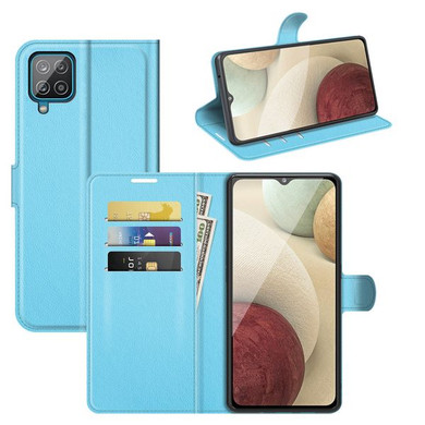 Galaxy M32 4G      Pu Wallet Case    [Lightblue]