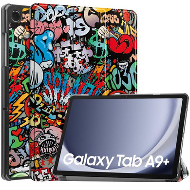 Samsung Galaxy Tab A9+ X210    Designer Tri-Fold Case      Graffiti