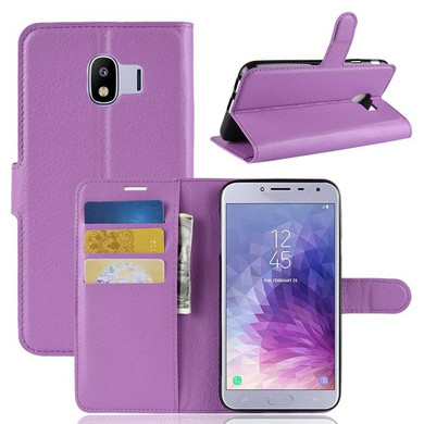 Galaxy J4      Pu Wallet Case    [Purple]