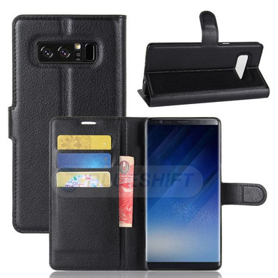 Galaxy Note 8      Pu Wallet Case    [Black]