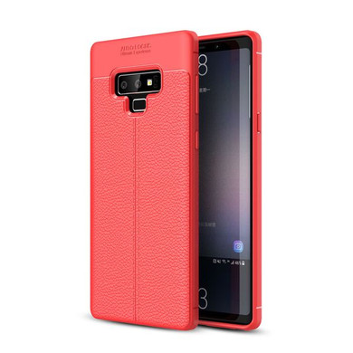 Samsung Galaxy Note 9      Leather Texture Case    Red