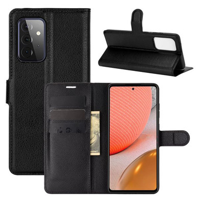 Galaxy A72      Pu Wallet Case    [Black]