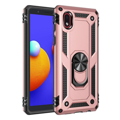 Samsung Galaxy A01 Core      Military Armour Case    RoseGold