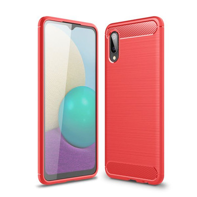 Samsung Galaxy A02      Carbon Fibre Case    Red