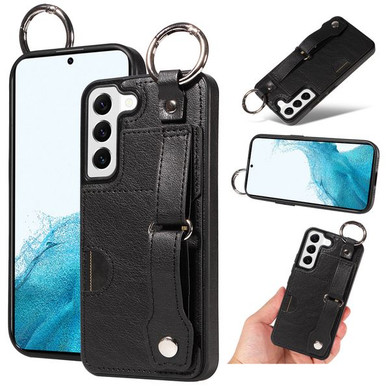 Samsung Galaxy S22      Hand Strap PU Card Case    Black