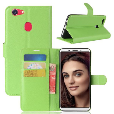 Oppo A73      Pu Wallet Case    [Green]