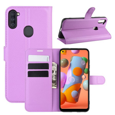 Galaxy A11      Pu Wallet Case    [Purple]