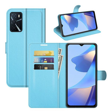 Oppo A16S      Pu Wallet Case    [Lightblue]