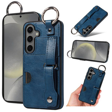 Samsung Galaxy S24      Hand Strap PU Card Case    Navy