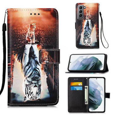 Samsung Galaxy S21      Designer PU Case      Cat&Tiger