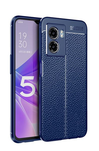 OPPO A77 5G Leather Texture Case Navy