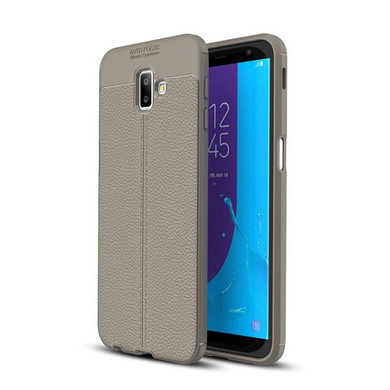Samsung Galaxy J6Plus/J6+      Leather Texture Case    Grey