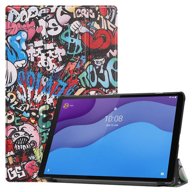 Lenovo Tab M10 HD (2nd Gen) TB-X306F Designer Tri-Fold Case Graffiti