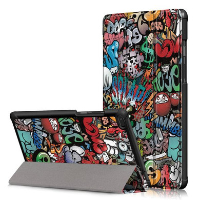 Lenovo Tab E8 TB-8304 Designer Tri-Fold Case Graffiti