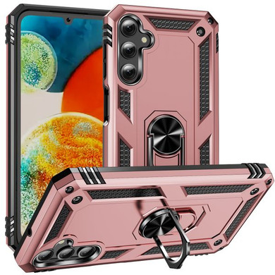Samsung Galaxy A24 4G      Military Armour Ring Case    RoseGold