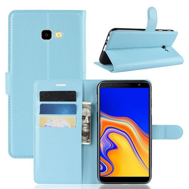 Galaxy J4Plus/J4+      Pu Wallet Case    [Lightblue]
