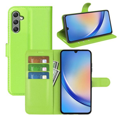 Galaxy A24 4G      Pu Wallet Case    [Green]