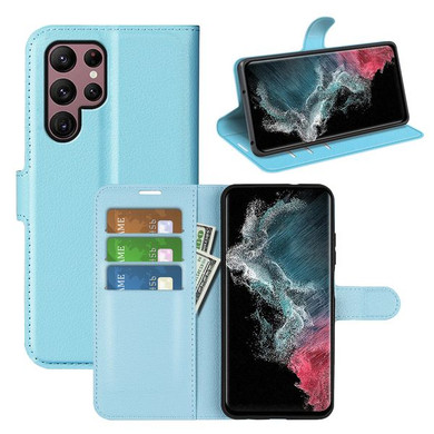 Galaxy S23 Ultra      Pu Wallet Case    [Lightblue]