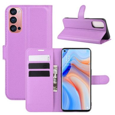 Oppo Reno4 Pro 5G      Pu Wallet Case    [Purple]
