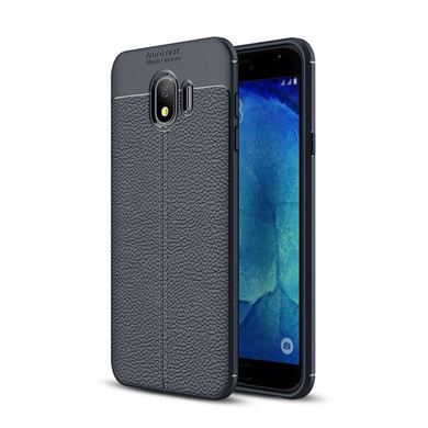 Samsung Galaxy J4      Leather Texture Case    Navy
