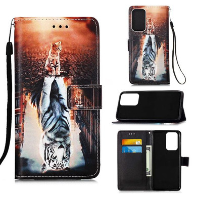Samsung Galaxy A73 5G      Designer PU Case      Cat&Tiger