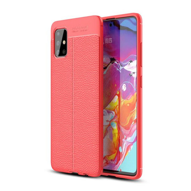 Samsung Galaxy A51      Leather Texture Case    Red