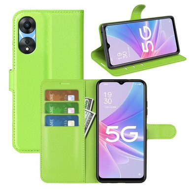 Oppo A78 5G      Pu Wallet Case    [Green]