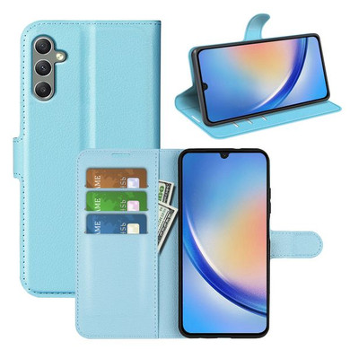 Galaxy A24 4G      Pu Wallet Case    [Lightblue]