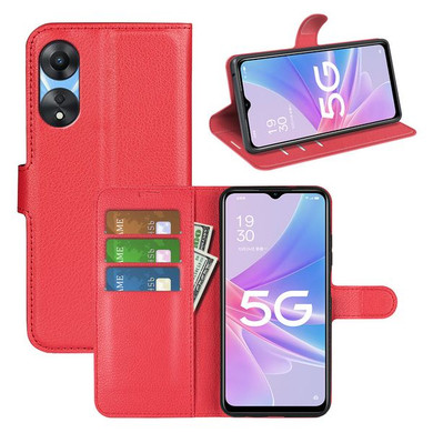 Oppo A78 5G      Pu Wallet Case    [Red]