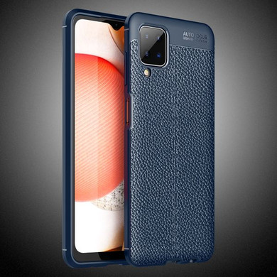 Samsung Galaxy A12      Leather Texture Case    Navy