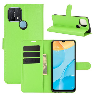 Oppo A15      Pu Wallet Case    [Green]