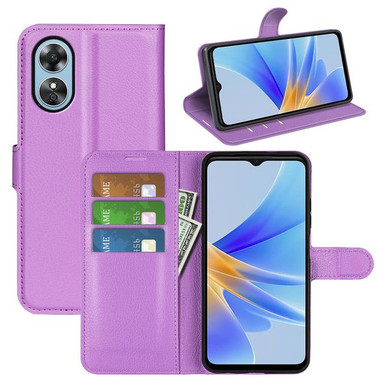 Oppo A17      Pu Wallet Case    [Purple]