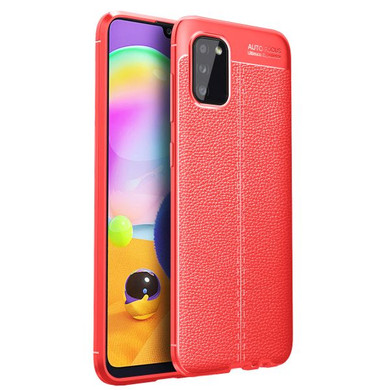Samsung Galaxy A02S      Leather Texture Case    Red