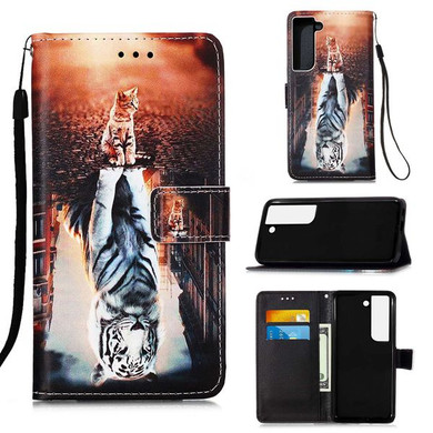 Samsung Galaxy S22      Designer PU Case      Cat&Tiger