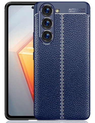 Samsung Galaxy S23      Leather Texture Case    Navy