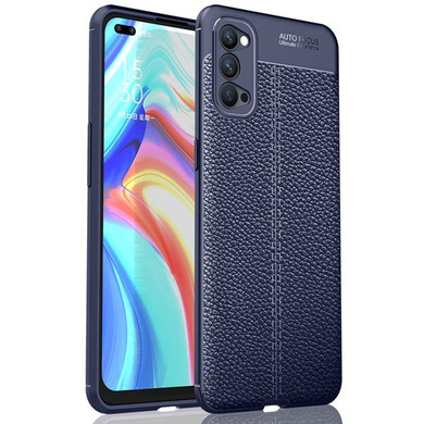 OPPO Reno4 5G Leather Texture Case Navy