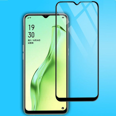 OPPO A16s Full Cover Tempered Glass Screen Protector Black