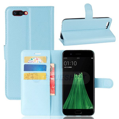 Oppo R11      Pu Wallet Case    [Lightblue]
