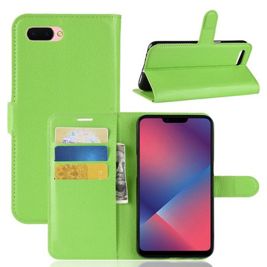 Oppo Ax5      Pu Wallet Case    [Green]