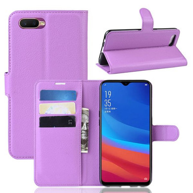 Oppo Ax5S      Pu Wallet Case    [Purple]